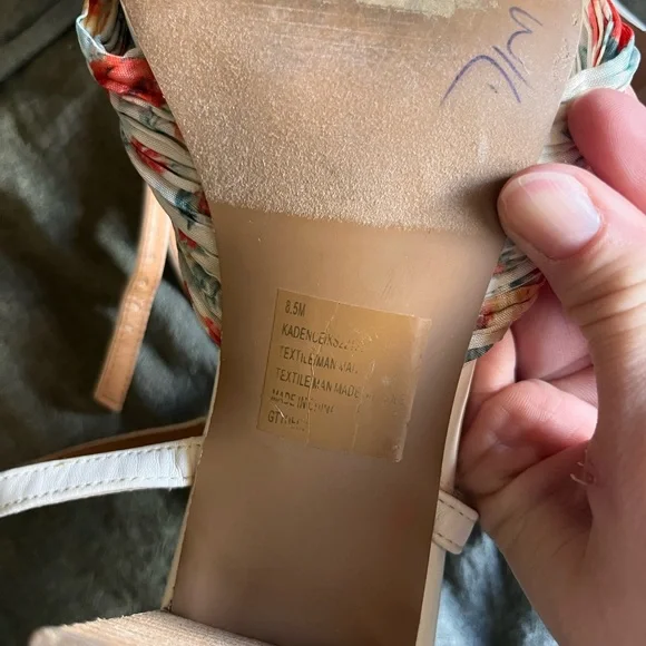 Kensie Kadence Floral Bow Satin Ankle Strap High Heel Sandal - Picture 8 of 9